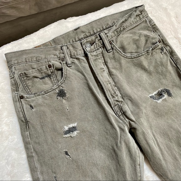 Men’s 31 Levi’s 501 Gray Jeans/Pants - Picture 3 of 11